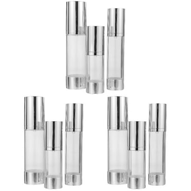 9 Pcs Vacuum Lotion Bottle Reusable Travel Bottles for Toiletries Mini Containers Cosmetic Small Face Moisturizer