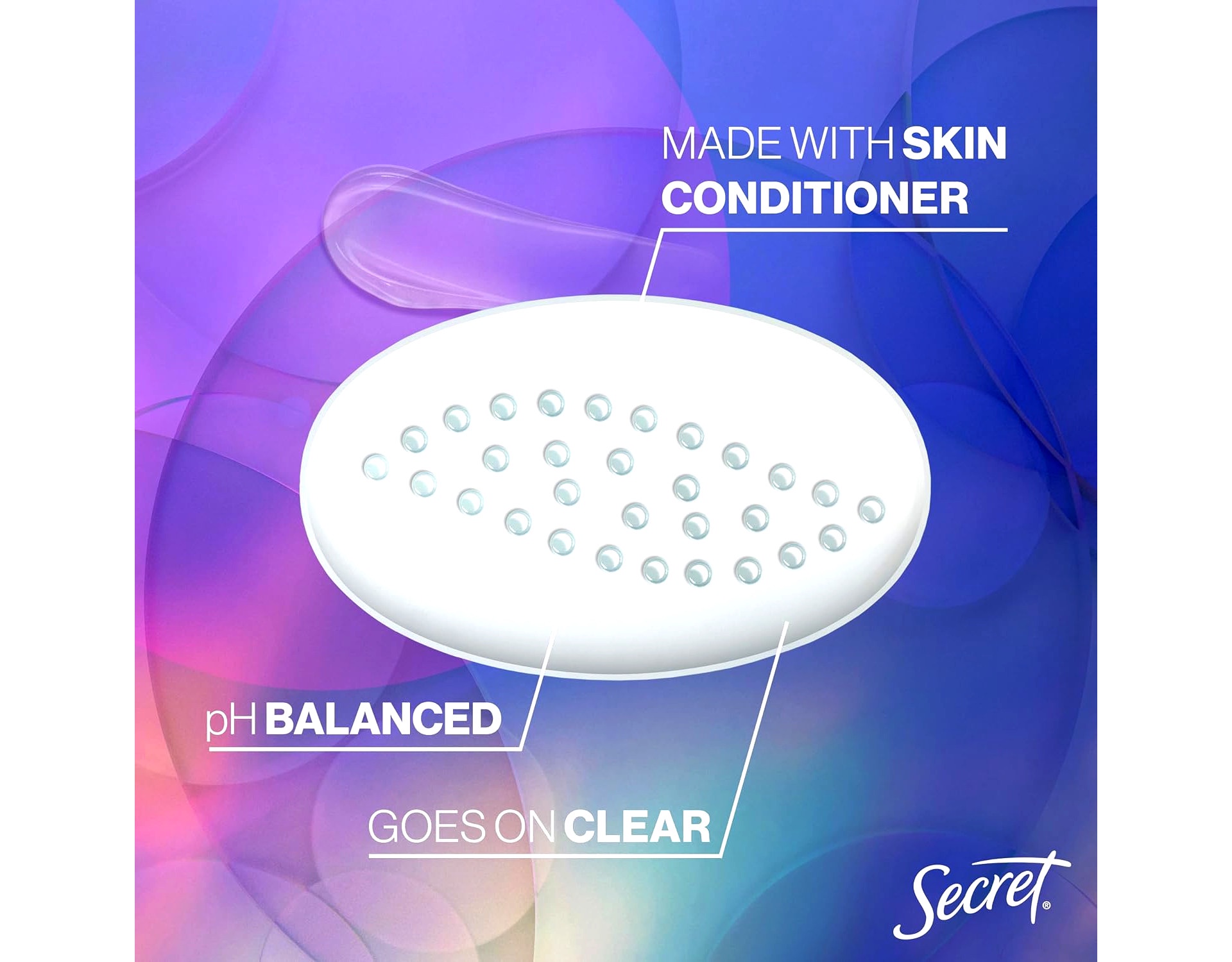3 Pack - Secret Antiperspirant & Deodorant Invisible Solid Cool Waterlily, 72HR Breathable Sweat & Odor Protection, 2.6 OZ