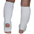 thumbnail image 3 of Taekwondo Karate MMA Shin Instep Protector Support Leg Foot Guard Cloth Pad XL White, 3 of 9