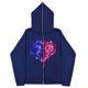 thumbnail image 1 of Sudaderas informales con estampado de calavera Y2k para hombre y mujer, sudaderas con capucha góticas para parejas, sudadera con cremallera de talla grande Harajuku Y2k, 1 of 5