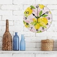 thumbnail image 3 of GZHJMY Lemon Wall Clock, 10" Silent Non Ticking Round Clock, Oil Painting Easy to Read Clock for Living Room Bedroom Bathroom Home Decor Holiday Gifts, 3 of 7