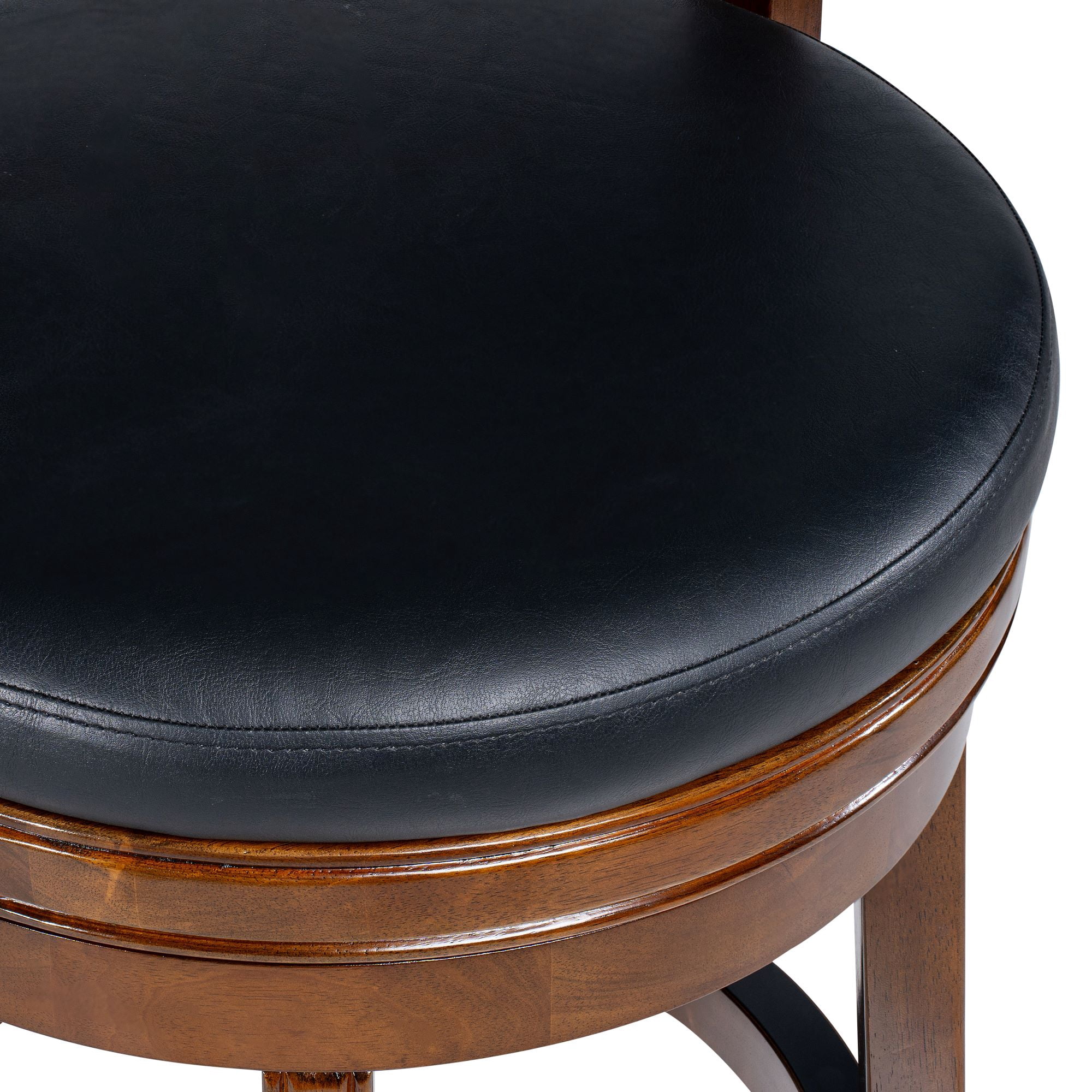 Boraam Balen Swivel Counter Stool with Rubberwood Frame in Cappuccino Finish