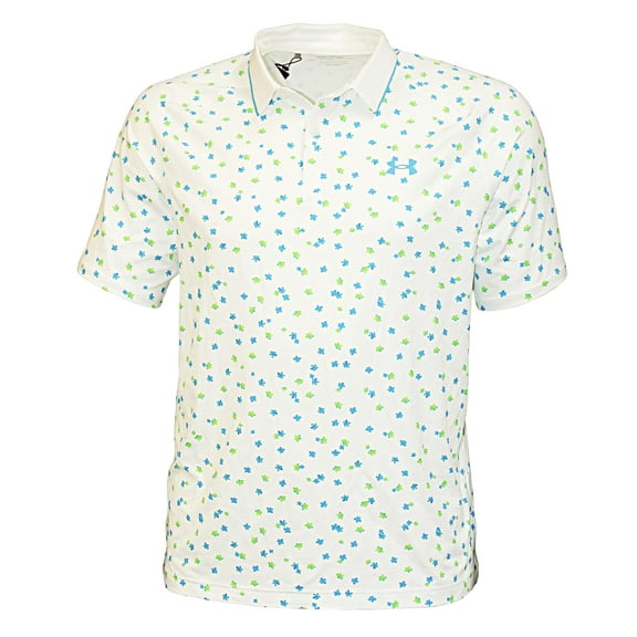 Under Armour Men's UA Iso-Chill Floral Men's Polo 1377295 (as1, Alpha, xx_l, Regular, Regular, White 100)