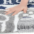 thumbnail image 3 of Unique Bargains Cute Bath Mat Stylish Funny Bathroom Rug with Lovely Words Absorbent Grey Blue 20" x 32", 3 of 6