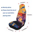 thumbnail image 4 of Sikiie Colorful Gecko Jungle Art Car Seat Protector 2 Pack Car Seat Cushion Mat, Car Seat Covers for SUV, Truck, Van, 4 of 7