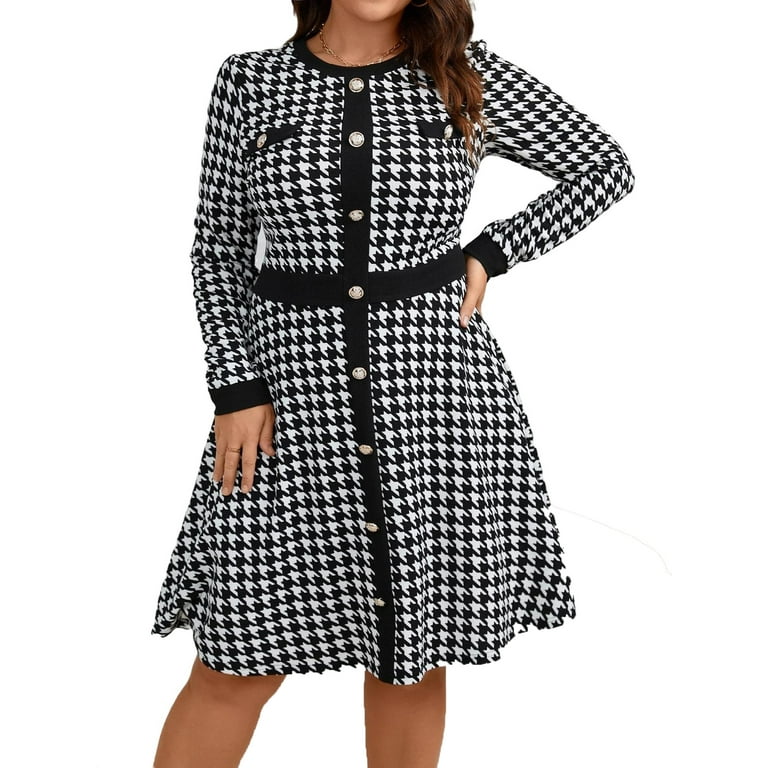 Walmart black top and white dress