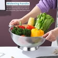 thumbnail image 6 of Stainless Steel Colander, Fruit Vegetable Washing Drain Basket, Perforated With Large Holes Bowl, Polished Mirror Finish Flat Base Sink Basket, 6 of 7