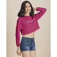 thumbnail image 3 of Moomaya Full Sleeves Boxy Crop Top , Round Neck Cotton T-Shirt Top For Women, 3 of 8