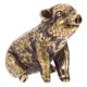 thumbnail image 2 of EeaseMX Adorno de escritorio de cerdo de latón, estatuilla decorativa de cerdo, escultura, decoración del hogar, 2 of 7