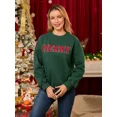 thumbnail image 1 of Sudadera con estampado de letras para mujer, hombros caídos, manga larga, cuello redondo, suéter informal de gran tamaño, sudaderas con capucha de otoño, 1 of 5