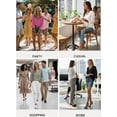 thumbnail image 6 of DOKOTOO Blouses for Women Crochet Lace 3/4 Sleeve Tunic Tops Casual V Neck Hollow Out Business Shirts, 6 of 8