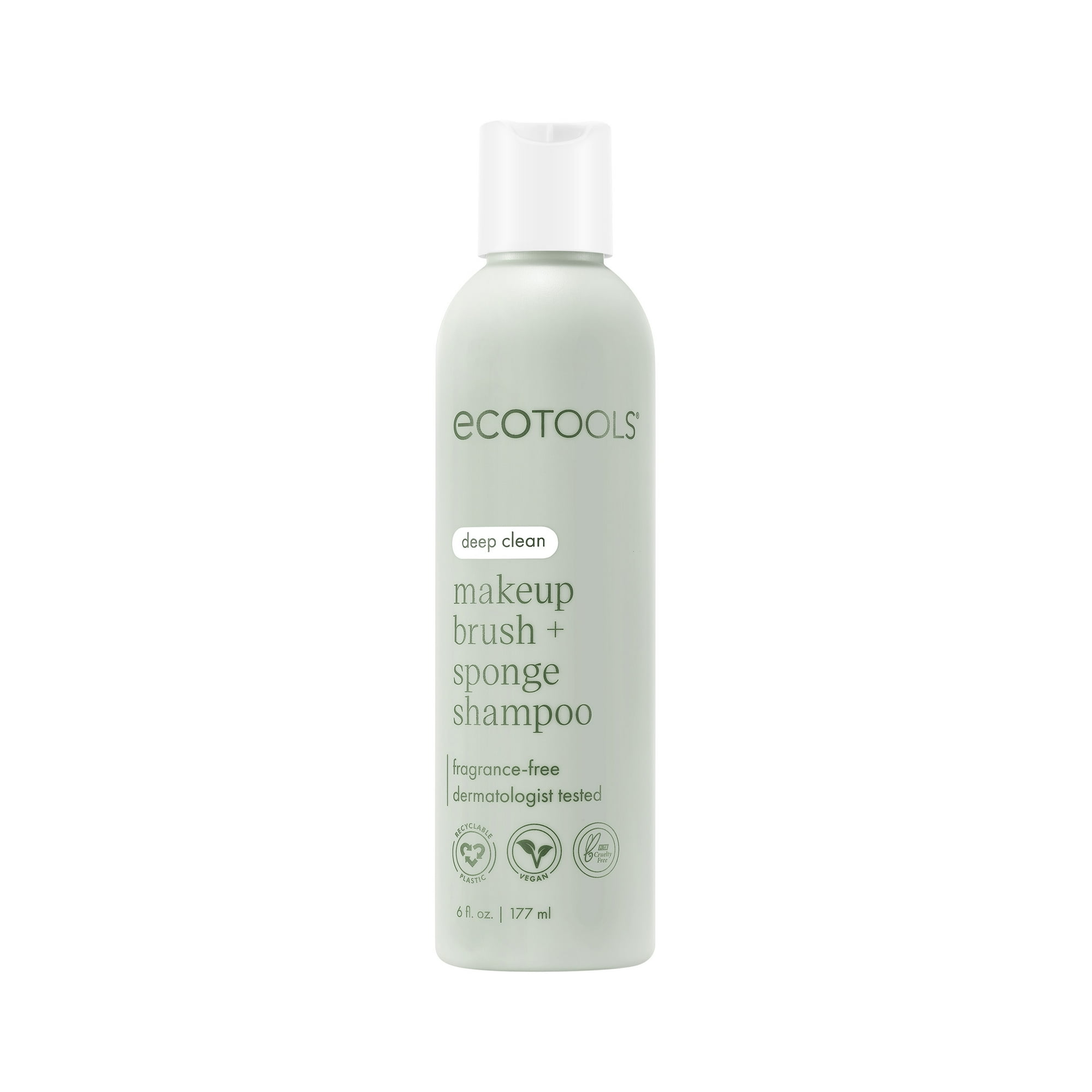 EcoTools Makeup Brush + Sponge Shampoo, Makeup Brush Cleaner, 6 fl.oz./ 177 ml, 1 Count