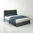 thumbnail image 3 of Homy Casa Queen Platform Bed with Soft Upholstered Headboard and Tray Table Set, 3 of 12