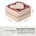 thumbnail image 2 of Pratyus Heart Stripes Flexible Storage Jewelry Box Organizer for Necklace, Ring, Earring Pink, 2 of 5