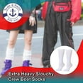 thumbnail image 7 of 6 Pairs Of Yacht & Smith EXTRA THICK Slouch Socks for Women, Extra Heavy Slouchy Ladies Cotton Crew Boot Socks, 7 of 7