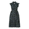thumbnail image 2 of Time and Tru Women's Flutter Sleeve Midi Dress, Sizes XS-XXXL, 2 of 4