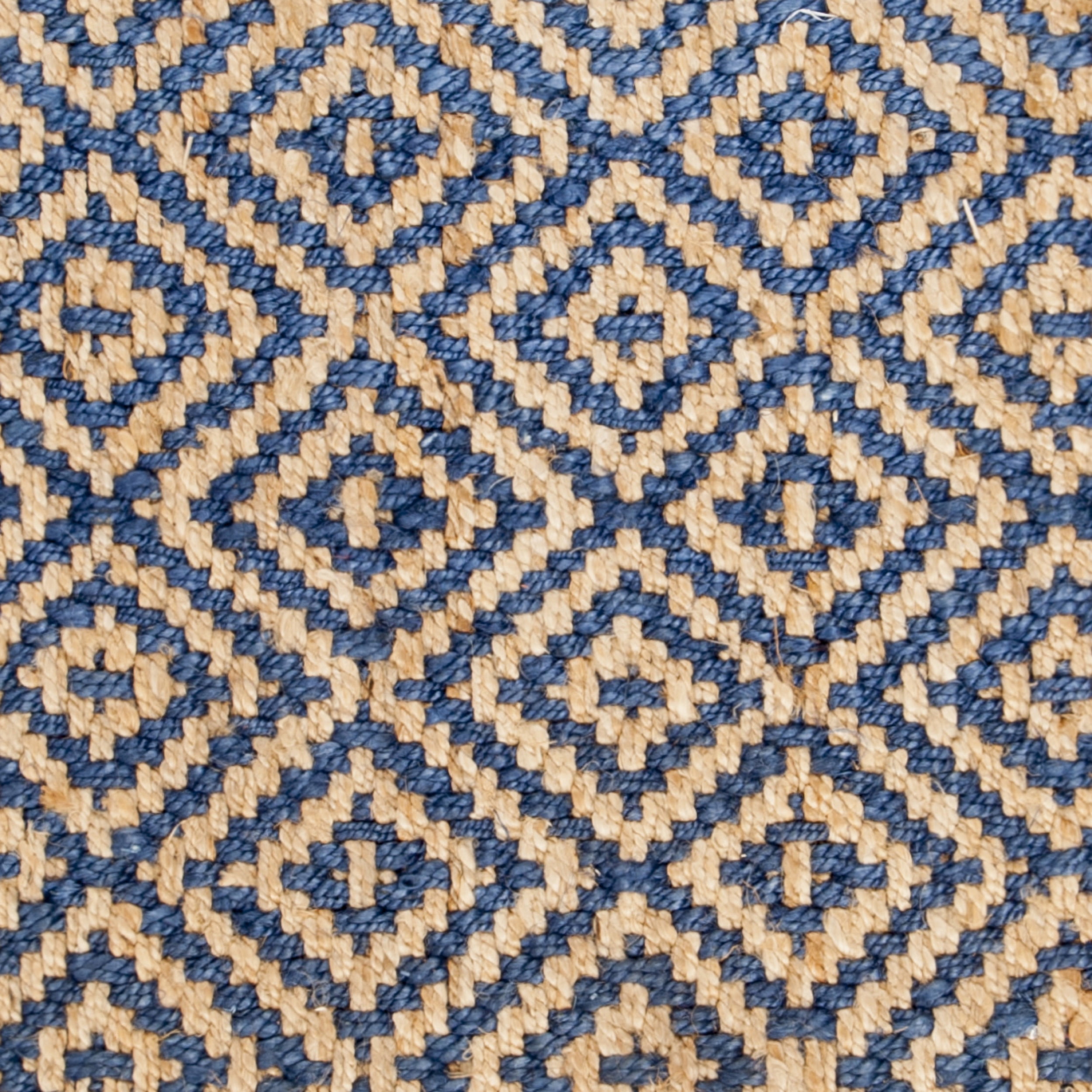 SAFAVIEH Natural Fiber Thomas Geometric Jute Runner Rug, Tropical Blue/Natural, 2'3" x 12'