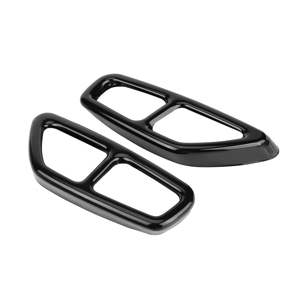 Aukson 2Pcs Car Stainless Steel Black Exhaust Cover Trim for 5 Series G30 2017-2018 Tailpipe Trim 