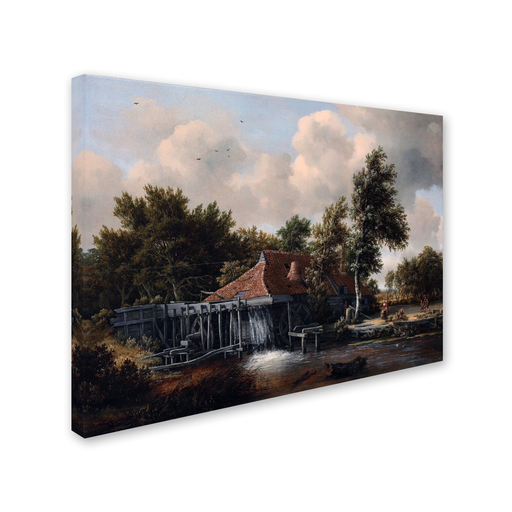 Trademark Fine Art 'A Watermill' Canvas Art by Hobbema