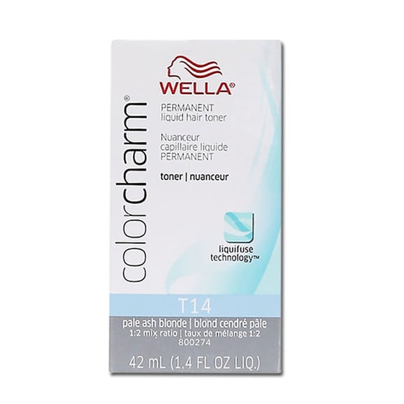 WELLA COLOR CHARM , Tonique Liquide Permanent pour Cheveux COLOR T14 Blond Cendré Pâle 1,4 Oz