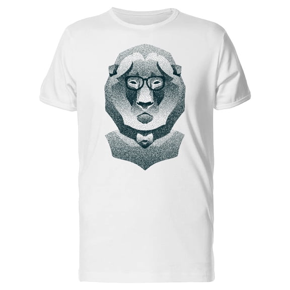 Grunge Hipster Lion Sketch Tee Men's -Image by Shutterstock