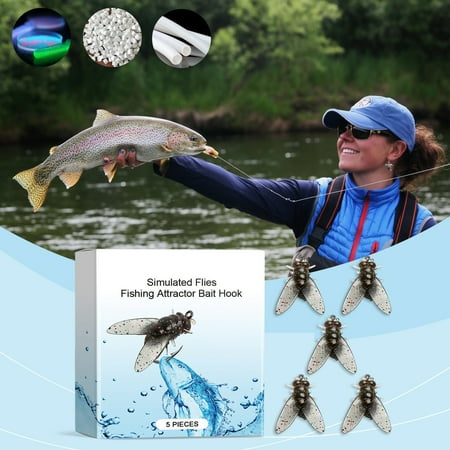 Ftwujt Fly Fishing Accessories Fly Fishing Fly Fishing Flies Trout Lures Crappie Lures Imitation Fly Fishing Hook Soft Insect Fly Hook Fake Fishing Horse Mouth Stripe