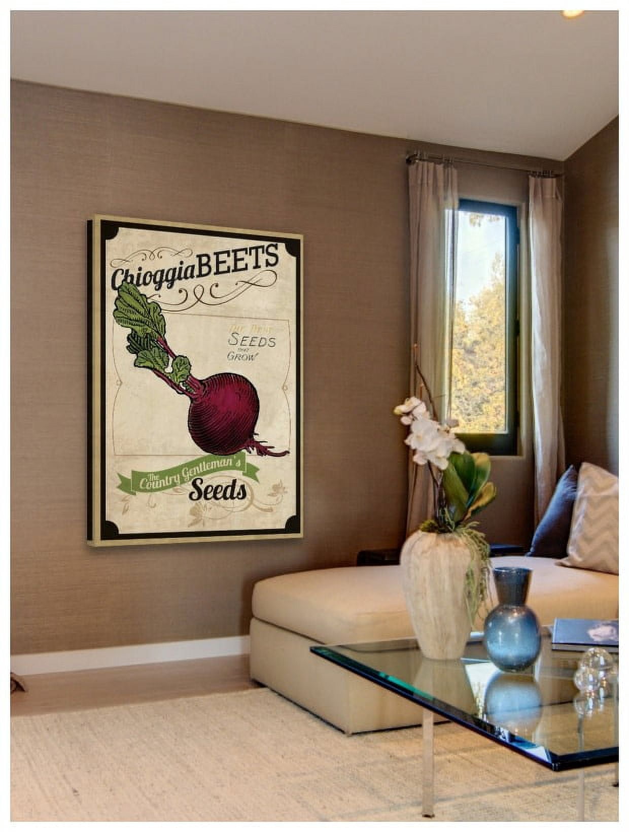 "Seed Packet Beet" Painting Print on Wrapped Canvas