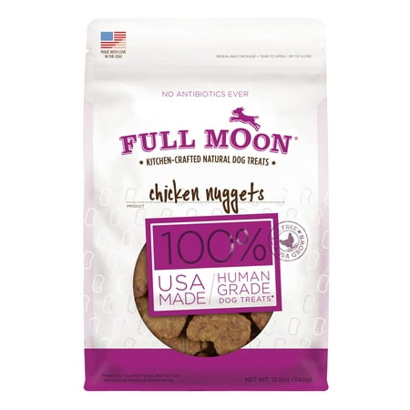 Full Moon All Natural Human Grade Dog Treats, Chicken Nuggets, 12