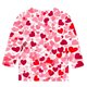thumbnail image 4 of Blusas y camisas de cuello redondo y manga larga para niños, blusas/camisas de poliéster con estampado de corazones, mangas 3/4 y cuello redondo, elegantes e informales., 4 of 5
