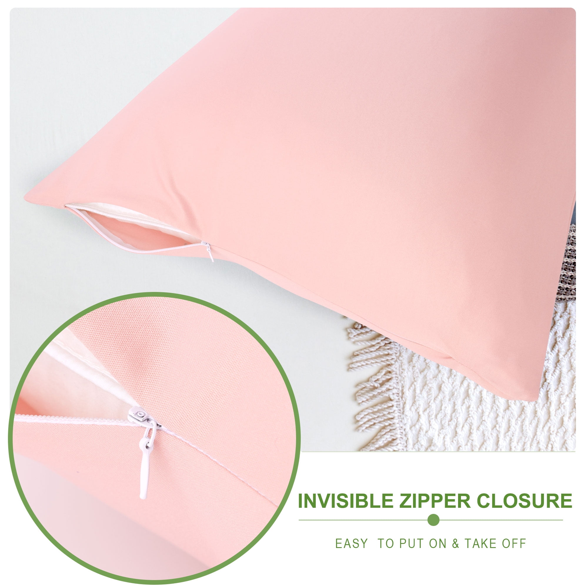 Unique Bargains Zipper Closure Body Pillowcase 1Pc Pink 20"x48"
