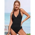 thumbnail image 7 of Women Wrap Push Up Swimsuit Tummy Control Bathing Suit, 7 of 7