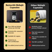 BetterAlt Himalayan Shilajit Capsules – Natural Energy Pills for Stamina & Vitality – 60ct