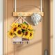 thumbnail image 3 of Organizador de ganchos para llaves de montaje en pared | Ganchos de entrada y estante de almacenamiento de llaves | Hierro y Madera Natural | Decoración de la entrada del hogar que ahorra espacio |, 3 of 5