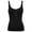 Black, variant on Women Ribbed Spagehtti Strap Camisole Crop Vest Tank Top With Buttons