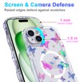 thumbnail image 3 of TECH CIRCLE Cute Case for iPhone 15 Plus (6.7") 2023 Cell Phone with Wave Edge, Compatible with MagSafe Accessory, Screen Camera Protection, Shockproof Protective Cove, Colorful Butterfly, 3 of 7
