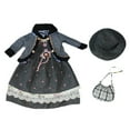 thumbnail image 4 of 1/3 Ceramic Doll Dress Vestido Flexibilidad para niños Coordinación de regalos de cumpleaños Linda muñeca para muñecas para muñecas de 60 cm-65 cm Negro, 4 of 8