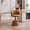 Orange, variant on AOOWOW Home Chenille Upholstered Round Dining Chair, Adjustable Height and 360° Swivel Bar Stools, Orange