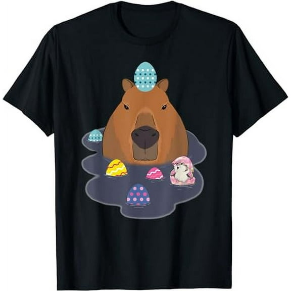 Easter Capybara T-Shirt Funny Capybara Cute Eggs Bunny T-Shirt