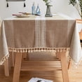 thumbnail image 1 of Cotton linen, fade proof tablecloth, washable, dust proof, kitchen, party tablecloth, 1 of 5