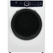ELFE7637AW 27" Electric Front Load Dryer with 8 cu. ft. Capacity Balanced Dry Perfect Steam Option ENERGY STAR Certified and Luxury-Design Lighting in White