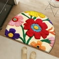 thumbnail image 4 of SIYTUAU Semicircle Door Mat 16X24 Inches Absorbent Non Slip Foot Mat Household Entrance Rug Dirt Resistant Floor Mat For Kitchen Bathroom Polyester B, 4 of 7