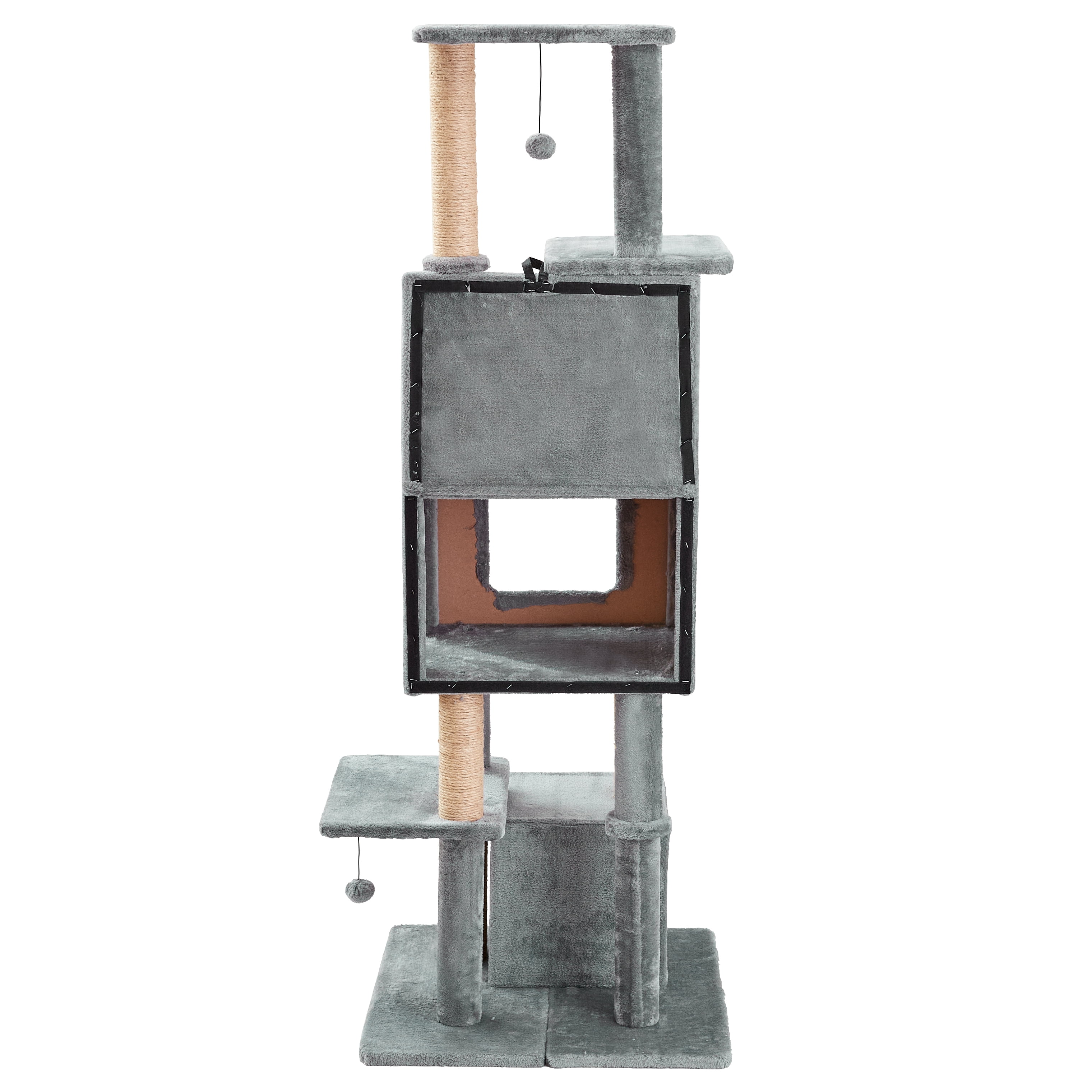 Two by Two Decatur - Gray Scratching Post Cat Furniture - 67 in. Tall