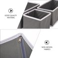 thumbnail image 2 of MERRYHAPY 3Pcs Foldable Grey Fabric Storage Box Non Woven Closet Organizer for Underwear Bras Socks Tie Storage, 2 of 8