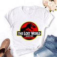thumbnail image 3 of Camiseta vintage de Jurassic Park para mujer, camiseta de dinosaurio, camiseta de verano para mujer, camiseta geek, camiseta blanca de manga corta para mujer, ropa urbana genial, 3 of 5