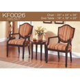 thumbnail image 2 of Best Master 3-Piece Traditional Fabric Upholstered Living Room Set in Walnut, 2 of 3