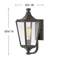 thumbnail image 3 of 1290OZ Hinkley Lighting Jaymes - One Light Outdoor Small Wall Mount, 3 of 5