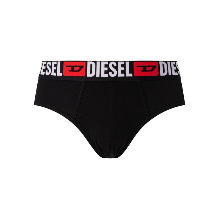 DIESEL Three-pack Boxer Briefs With Pop-colour Waist in Black for Men