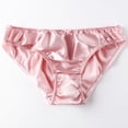thumbnail image 1 of Bragas de seda sin costuras para mujer, color rosa, 1 unidad, calzoncillos de satén, ropa interior cómoda y transpirable, L (para 50-62,5 kg) TUNC Sencillez, 1 of 5