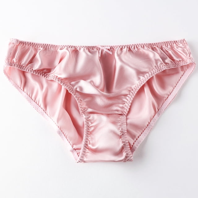 Bragas de seda sin costuras para mujer, color rosa, 1 unidad, calzoncillos de satén, ropa interior cómoda y transpirable, L (para 50-62,5 kg) TUNC Sencillez
