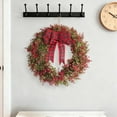 thumbnail image 6 of Spring Summer Artificial Small Wildflowers Eucalyptus Leaves Wreath, Simulation Front Door Decorative Garland, for Wall Window Fence Mantel Piece Decor, 6 of 9